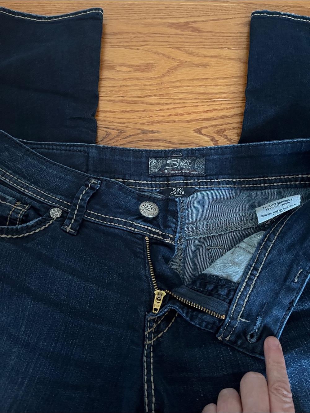 Silver Jeans Skinny Dark Blue Stretch Denim - Picture 5 of 15
